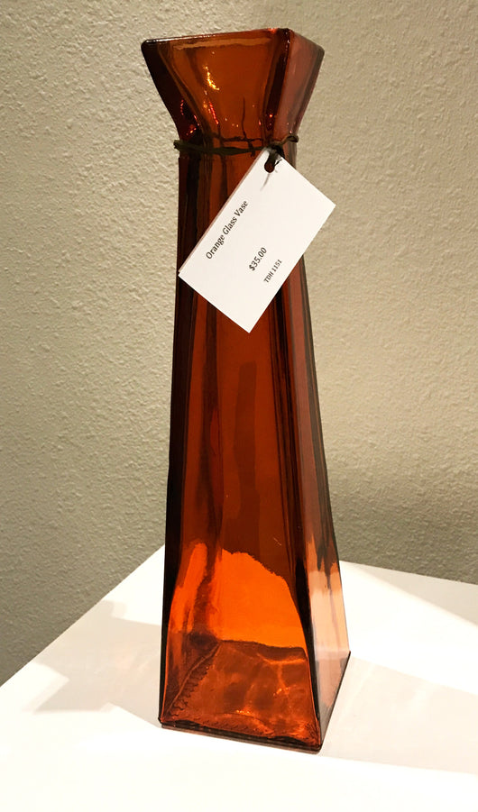 Orange Glass Vase